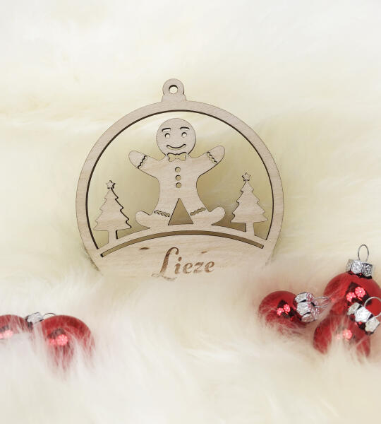 Boule pain d’épices en bois personnalisée